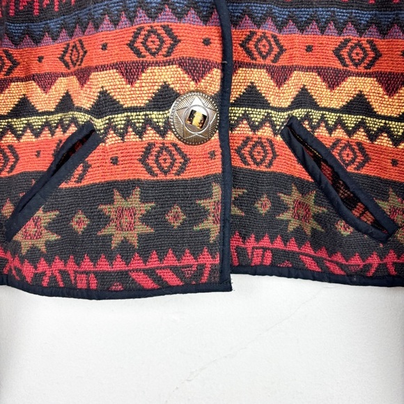 Vintage 90s Fiorlini Women’s Southwestern Woven Jacket Sz S - Picture 7 of 7